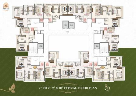 2nd TO 7th , 9th & 10th TYPICAL FLOOR Plan